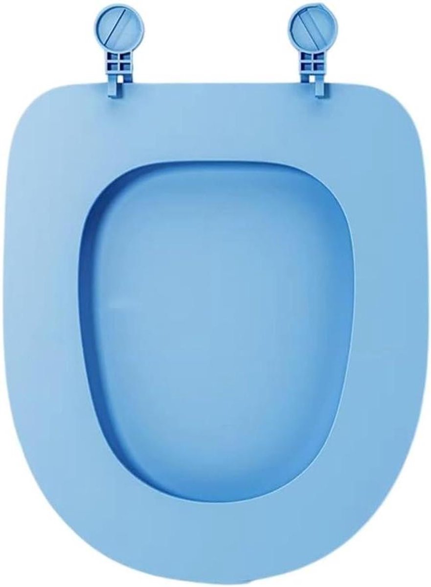 Toiletbril - WC Deksel - Dagelijks Gebruik - Softclose en Snelsluiting - 47 x 33 x 5 cm - Blauw