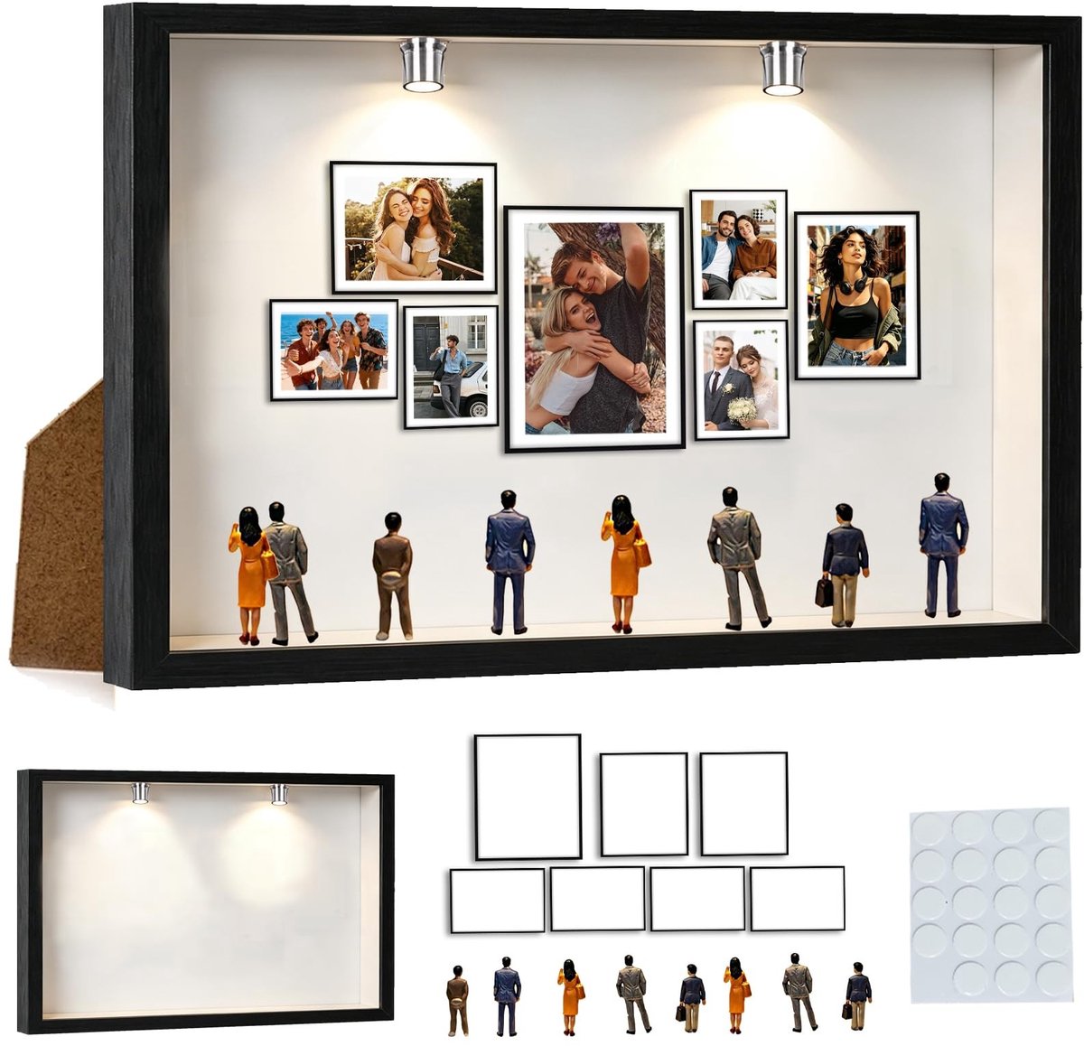 Elzusha - DIY Mini Museum Silhouette Box - 3D Miniatuur Fotolijst met Figuren