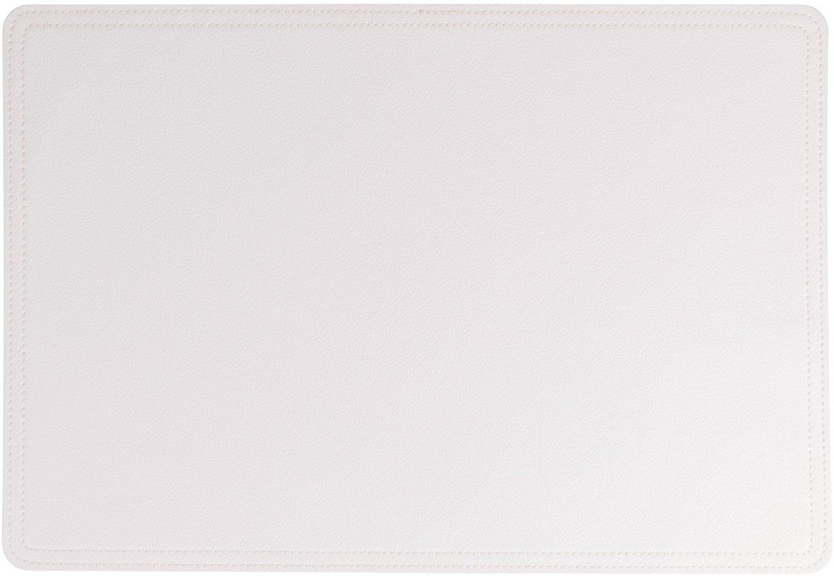 Elzusha - Set van 6 witte placematten van PVC - 30 x 44 cm