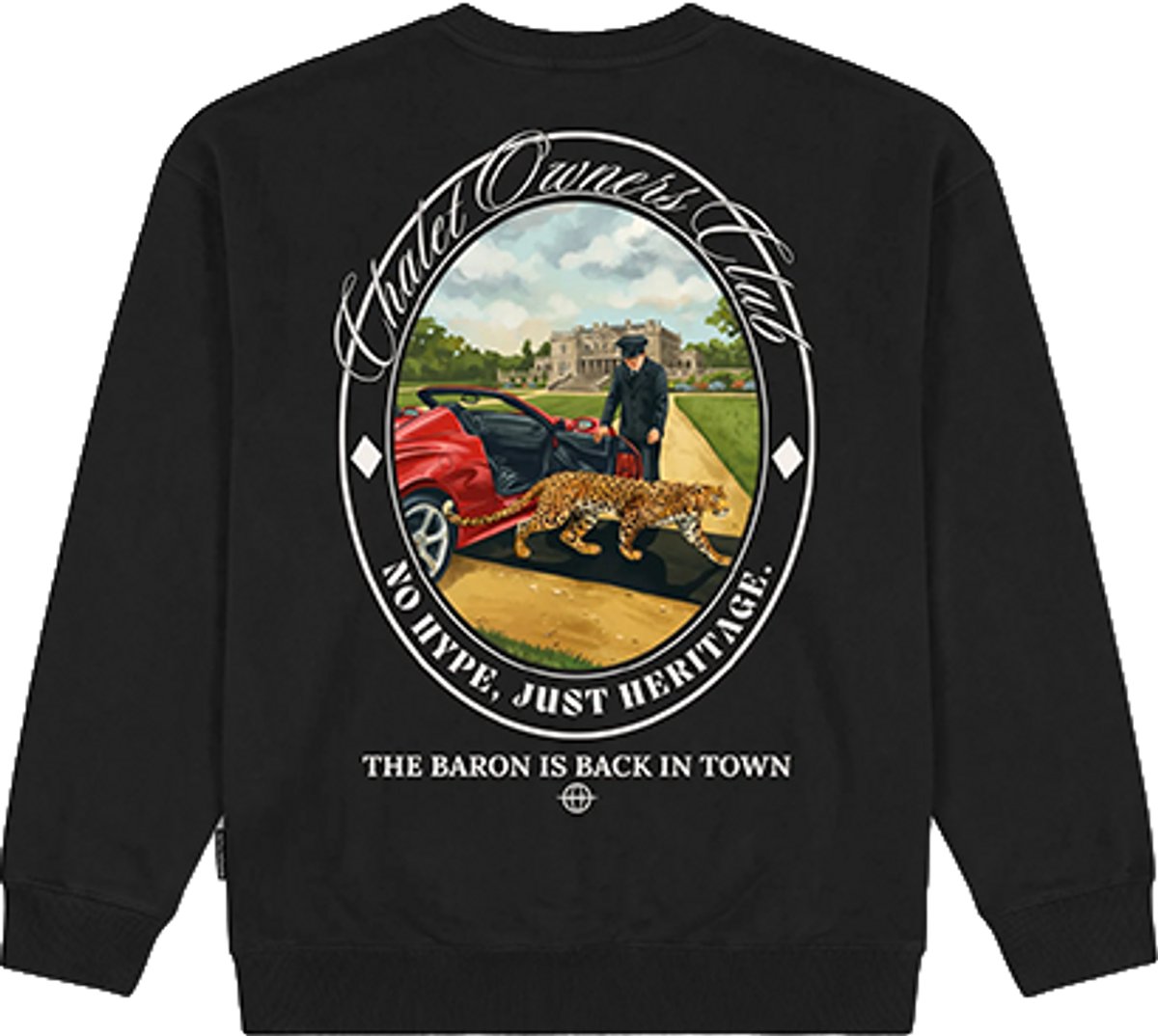 Baron Filou Oversized Backprint Pullover (Baron Is Black In Town)