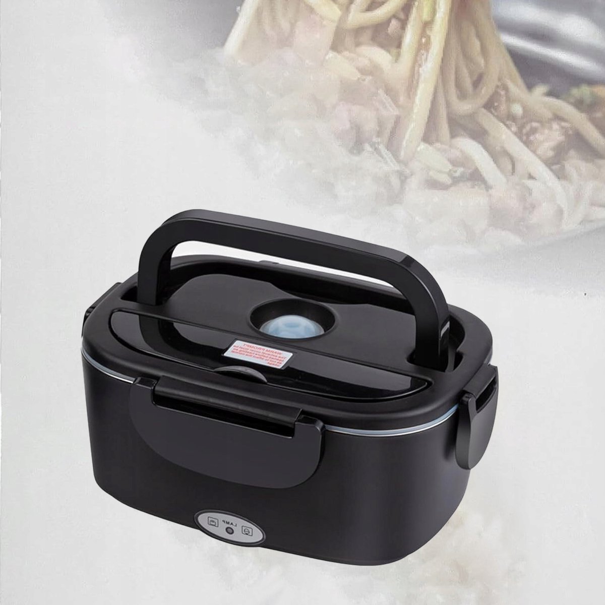 Elektrische Lunchbox - Verwarmde Bento Box - Thermos Lunchbox - Autolunchbox Elektrisch - 1,5L + 0,45L - RVS Binnenbak - Lekvrij Deksel - 12V/24V/220V - met Isolatietas & Bestek - Draagbare Broodtrommel - Voor Auto & Thuis & Kantoor — cadeau in Kookcadeaus - foto 2