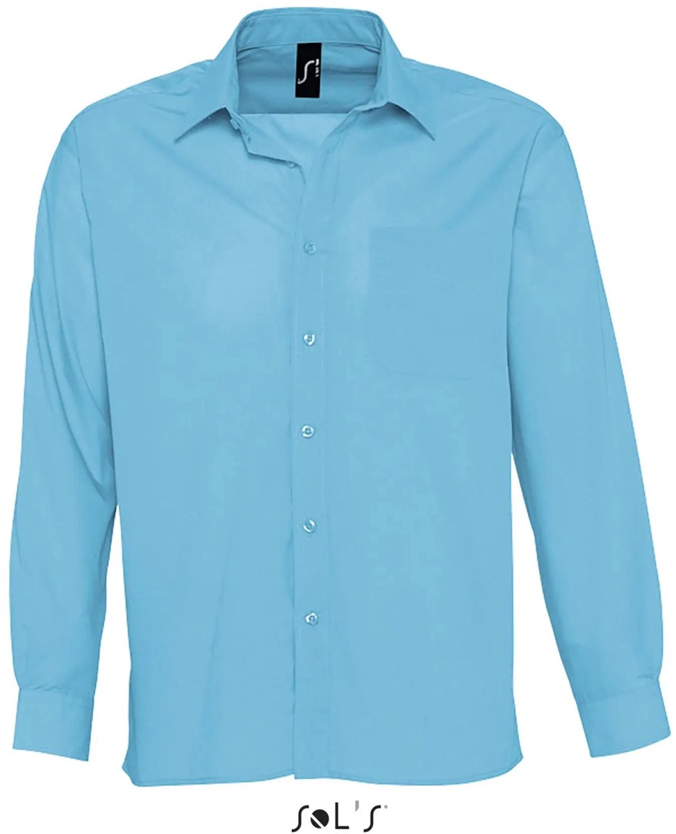 SOL'S Popeline-Shirt Baltimore Long Sleeve L623 - Middle Blue - L