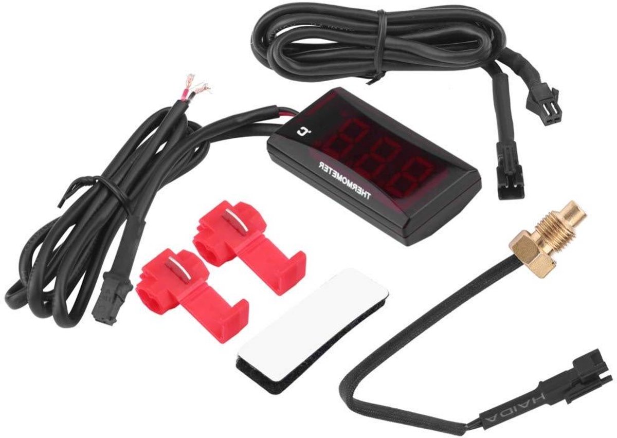 Digitale Motor Thermometer - Temperatuurmeter Motor - Motor Temperatuur Monitoren - Waarschuwing bij Oververhitting - 0-120 °C - Blauw