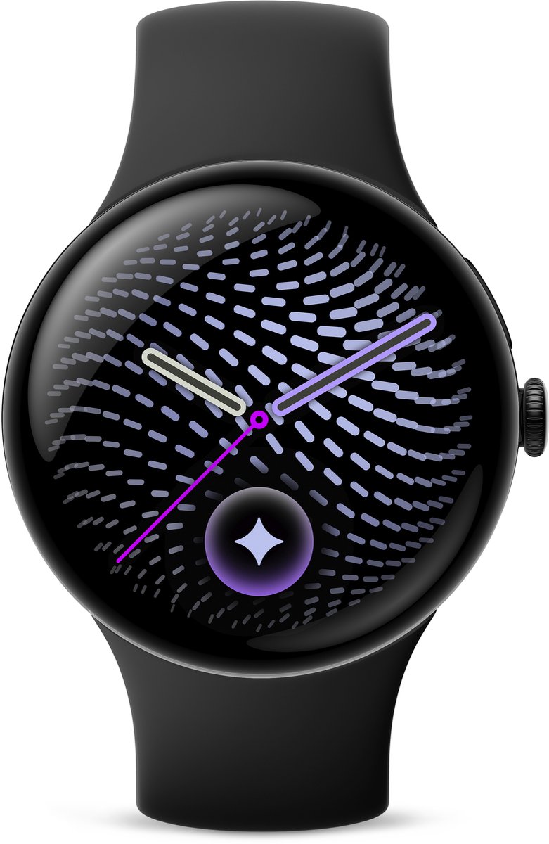 Google Pixel Watch 5 - smartwatch - 45 mm - Wifi - zwart - sportbandje