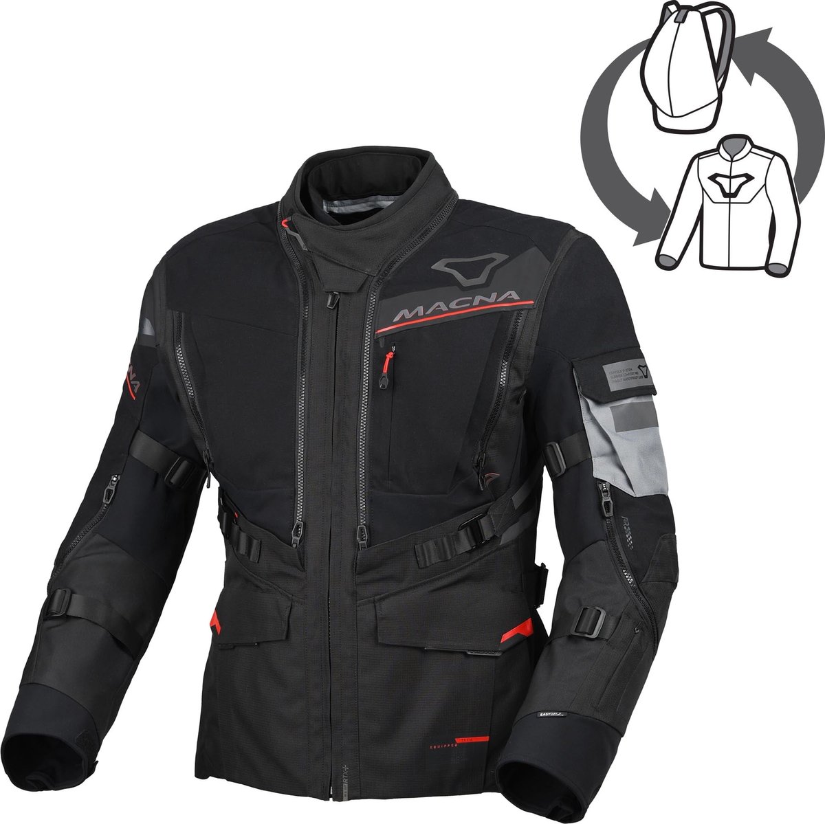 Macna Flexodus waterdichte motorfiets textieljas -