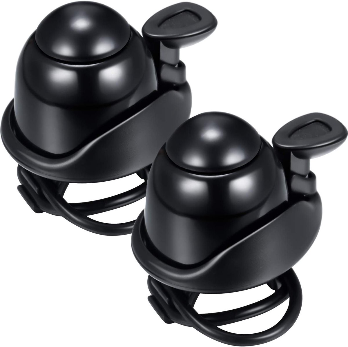 Bobypet - Fietsbellen - Verstelbare fietsbel - Set van 2 - Voor volwassenen en kinderen - Voor racefiets, mountainbike, sportfiets en kinderfiets - Fietsaccessoires - Zwart