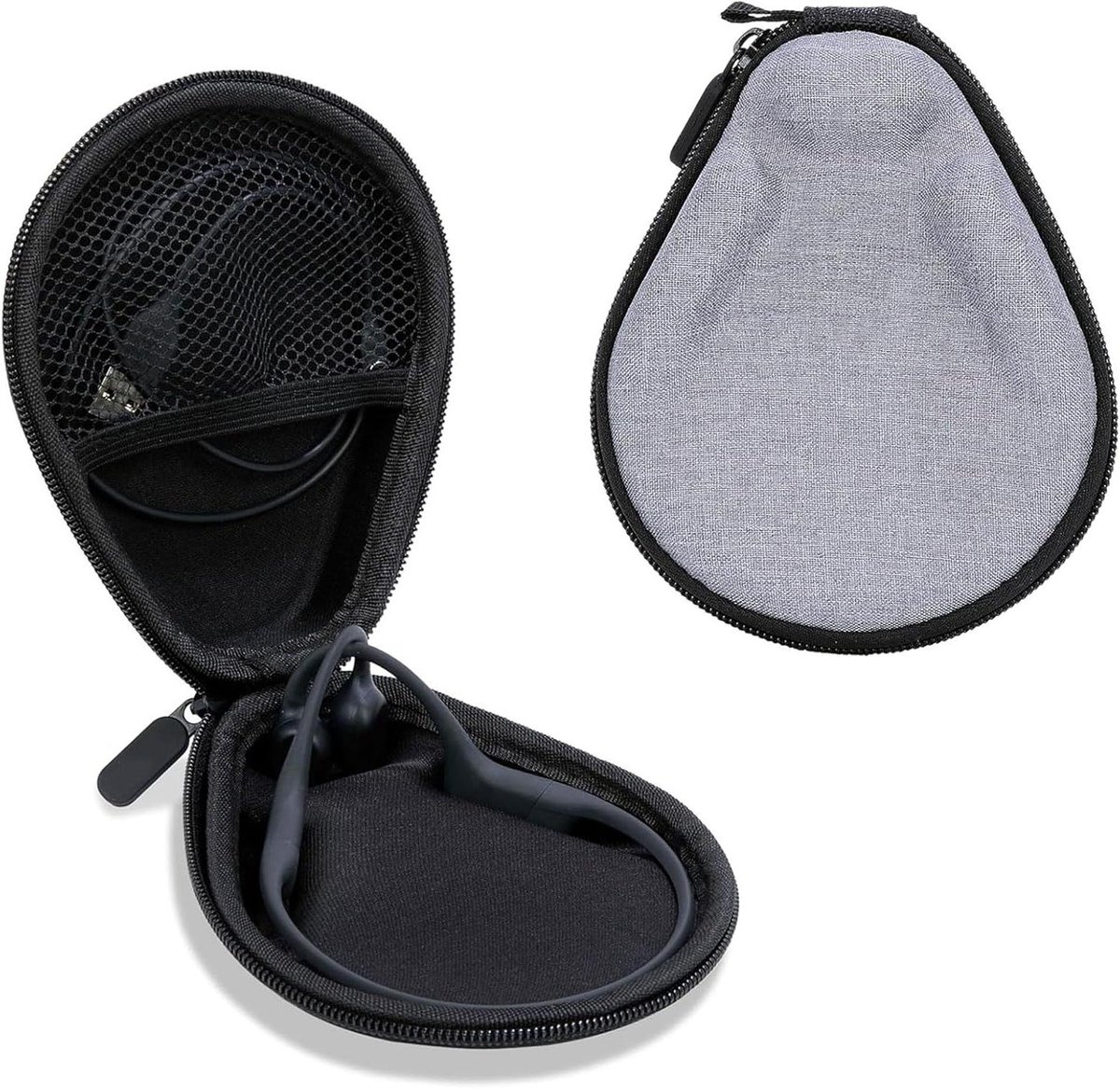 Koptelefoon Hoesje - Headset Case - Sport Hoofdtelefoon Beschermen - Waterafstotend Krasbestendig - 30 x 13 x 2.3 cm - Grijs