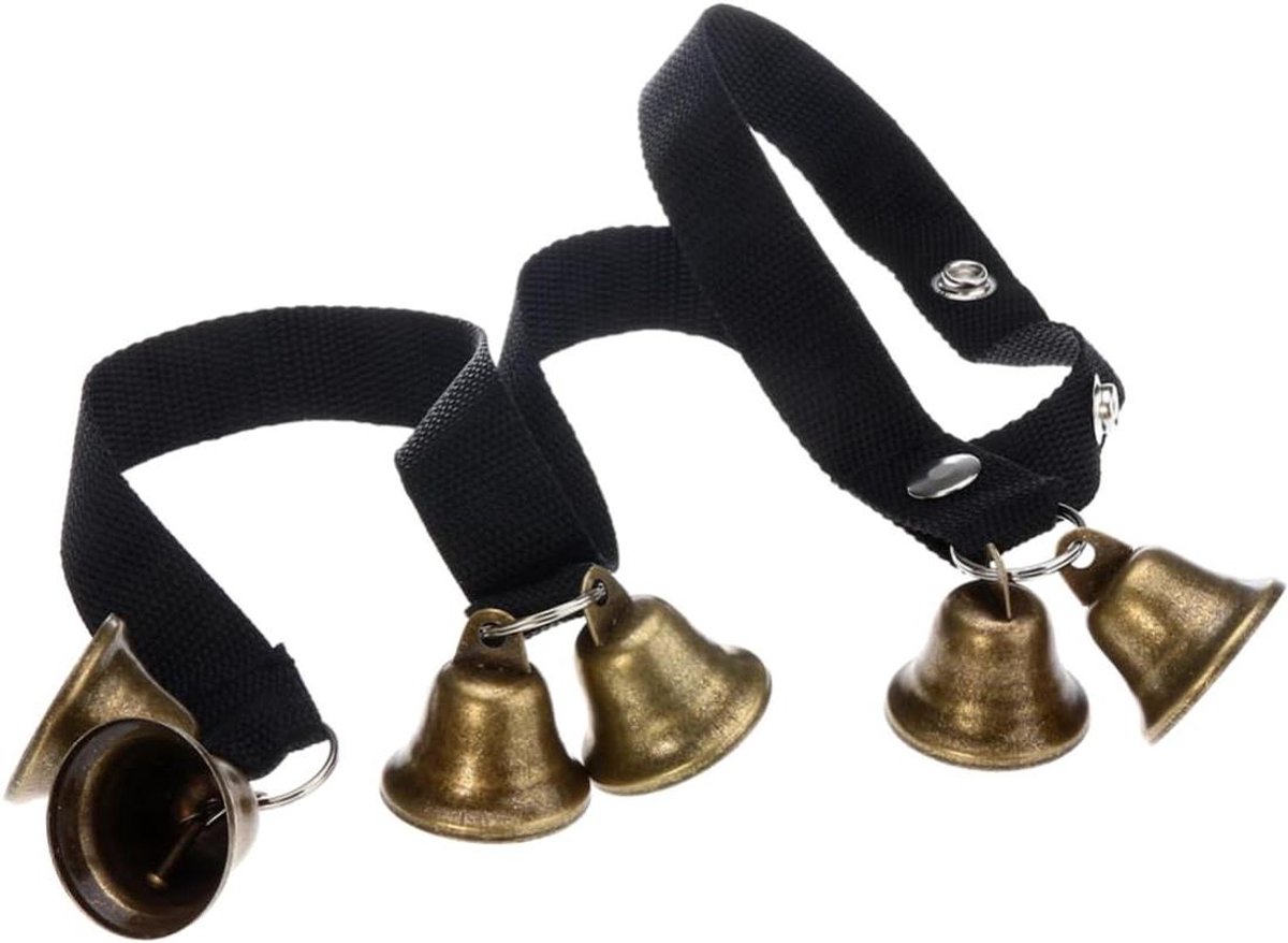Hondenluik Bel - Hondenbel Potty Training - Huisbreken Trainen - 6 Luidklinkende Bellen - 105 cm - Zwart