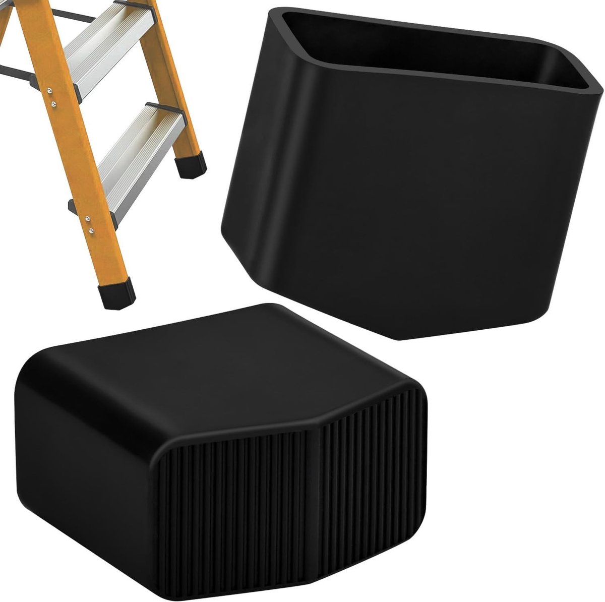 Antislip Laddervoetjes - Zwart - 20 x 40 mm - Rubber - Voor Telescopische Ladders
