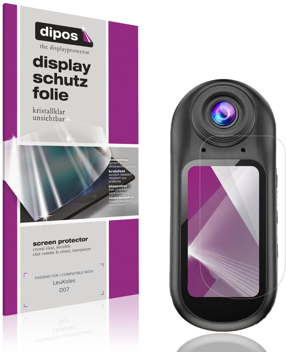 dipos – 4x Beschermfolie geschikt voor LeuKoles D07 | Krasbestendige & heldere Screenprotector Ultra-Thin