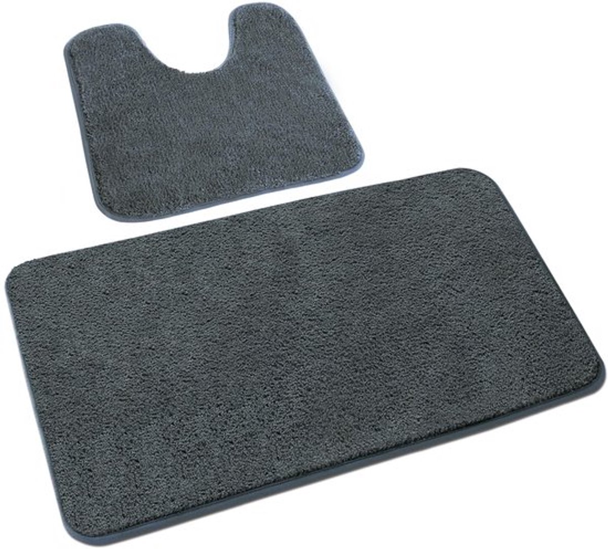 Antislip badmat - Microfiber - Machinewasbaar - Grijs - Zacht en absorberend - Geschikt voor badkamer - 40x60 cm