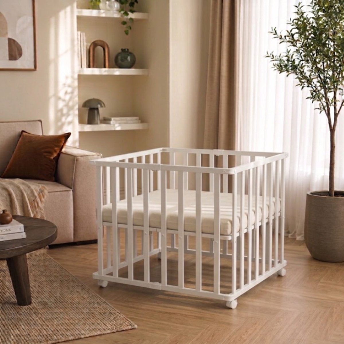 Born Lucky Opvouwbare Baby Box Flip Wit