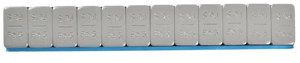 Plaklood 12 × 5 gram, 100 stuks – 6 kg, grijs gecoat