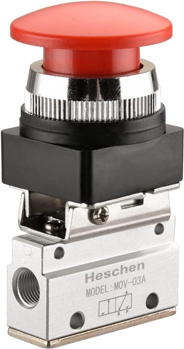 Omgoods - Pneumatische Mechanische Klep, 3-Weg 2-positie, Normaal Gesloten