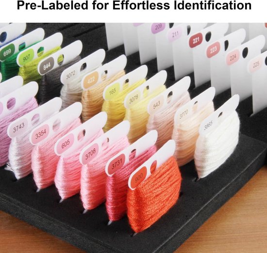 Plastic Borduurfloss Klossen - Set 3 - 500 Stuks - Voorgelabeld voor Organisatie - Voor Borduur- en Stitchliefhebbers — afbeelding 2
