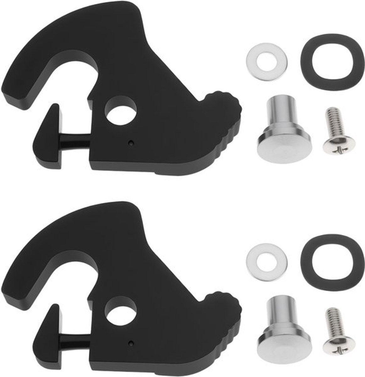 Klink Clips - Compatibel met Harley Davidson - Bagagerek - Motorfietsen - Custom XL1200C 2019 - Links/Rechts - Duurzaam materiaal - Bagagedrager Clips
