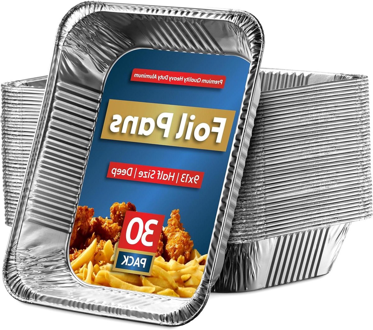 Aluminium Bakpannen - Wegwerp Pannen - Maaltijden Bereiden - Extra Zware Kwaliteit - 9x13 inch - Zilver