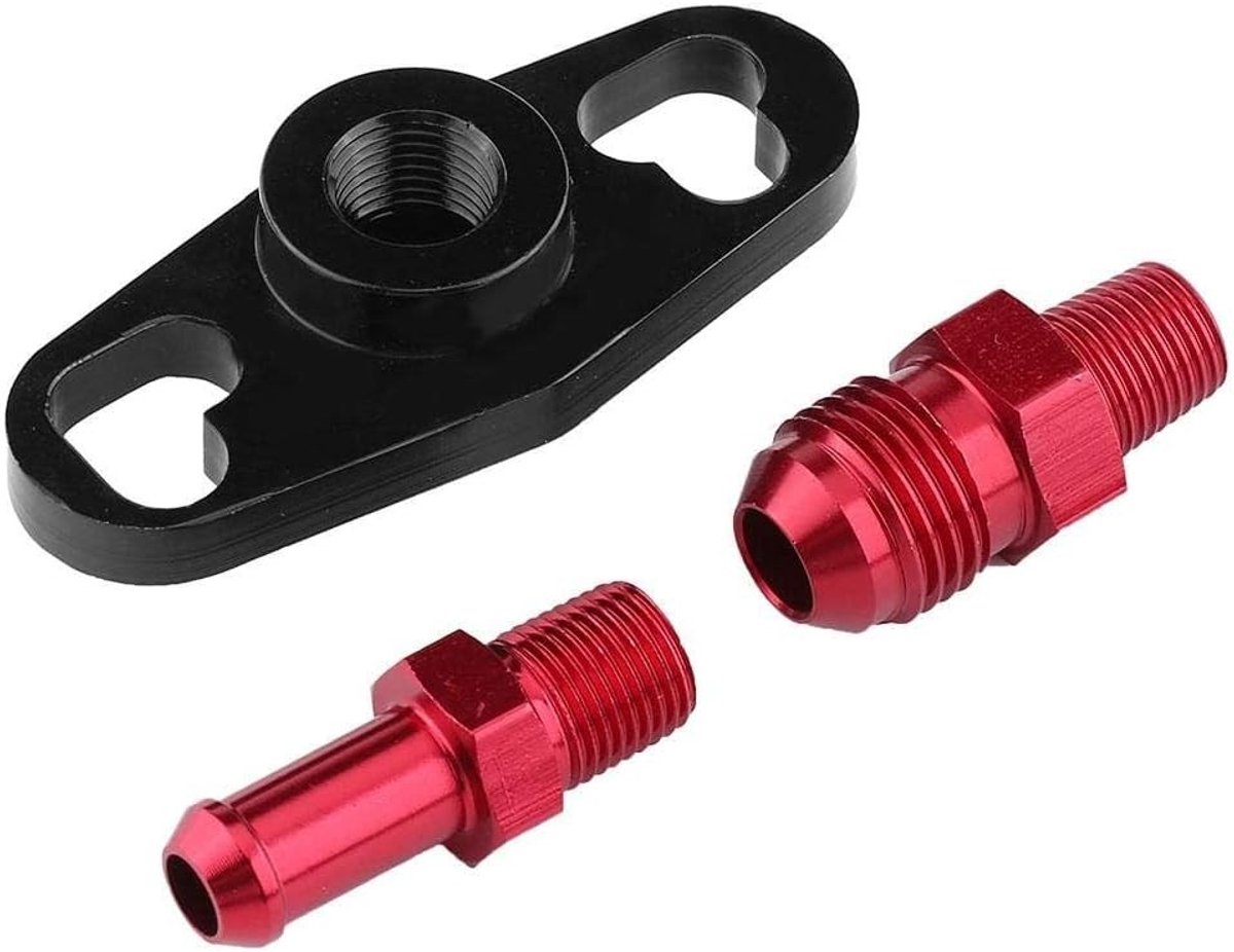 Aluminium Alloy Brandstofrail Drukregelaar Adapter Passend bij fittingen Brandstofkleppen en toebehoren
