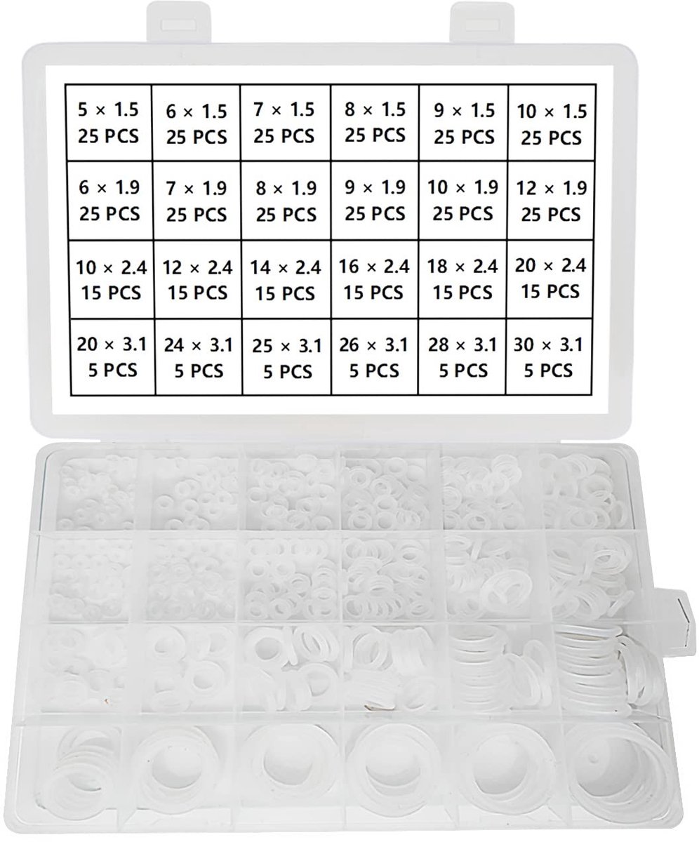 420 Stuks 24 Maten Witte O-Ringen Assortiment, Silicone O-Ringen voor Waterdichtheid, Loodgieterswerk en Auto Reparatie