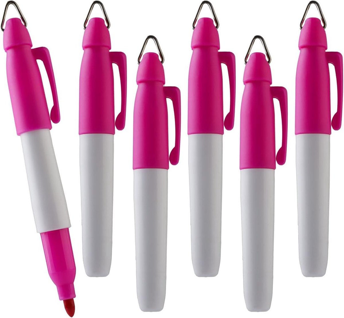 Mini Permanente Markers - Fijne Stiftjes - Markeren van Golfballen - Sneldrogende Inkt - 6 Stuks - Roze