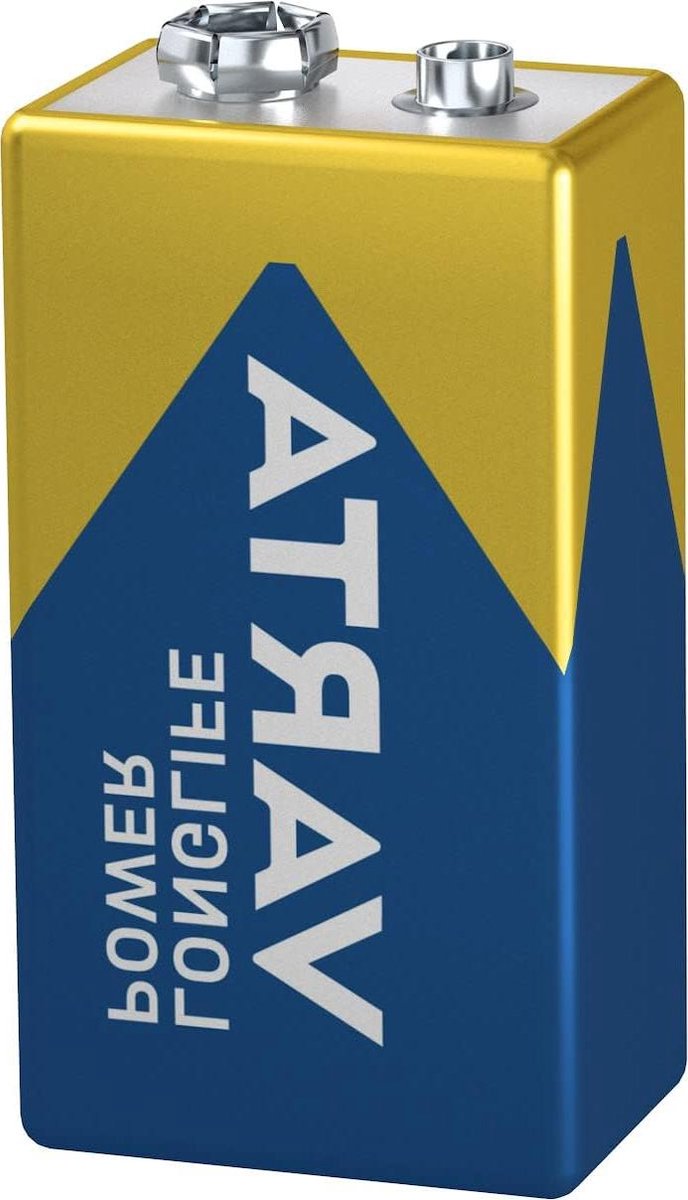 9V Batterij - Blok Batterij - Apparaten Voeden - Alkaline Technologie - 1 Stuk - Blauw