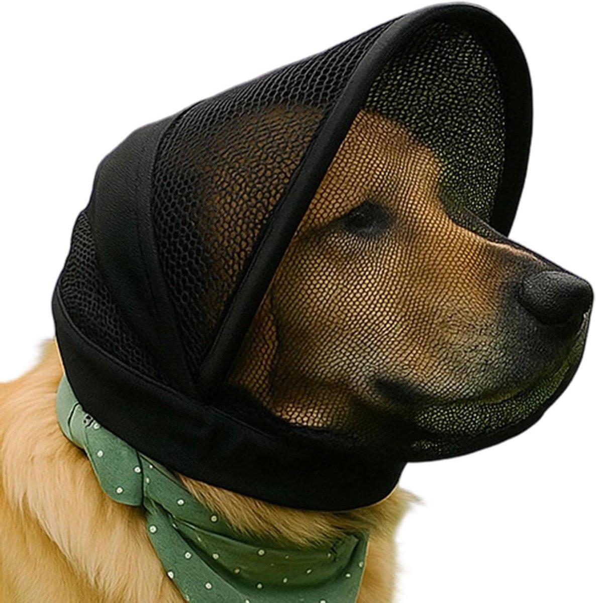 Gaaskap Voor Honden - Hondenmasker Gezichtsbescherming - Voorkomen Kauwen - Ademende Mesh-technologie - Maat M - Zwart