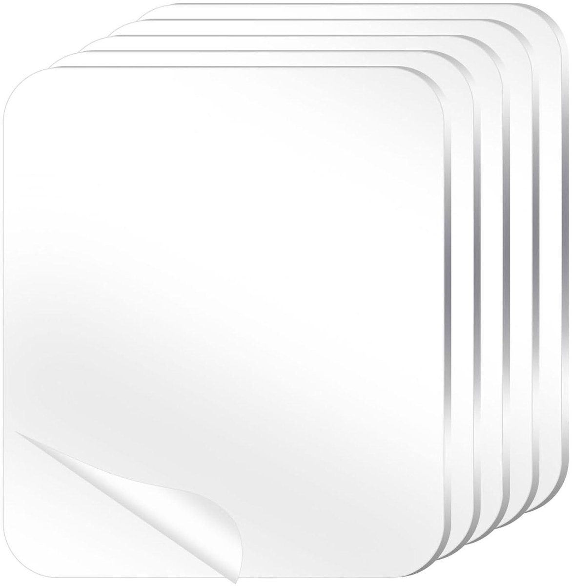 Dubbelzijdige Gel Pads - Plakstrips Herbruikbaar - Voorwerpen Bevestigen - Wasbaar en Herbruikbaar - 75 x 65mm - Transparant