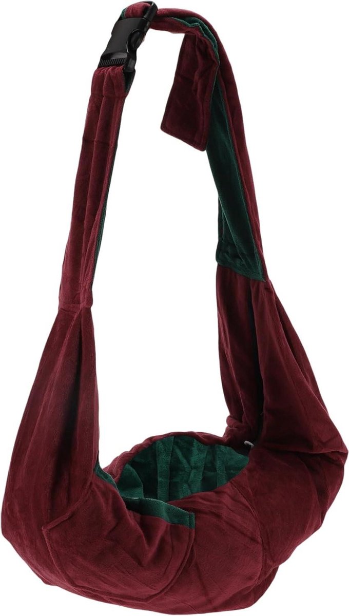 Huisdier Draagzak - Honden Draagdoek - Dagelijkse Wandelingen - Ademend Flanellen Materiaal - tot 5kg - Wijnrood