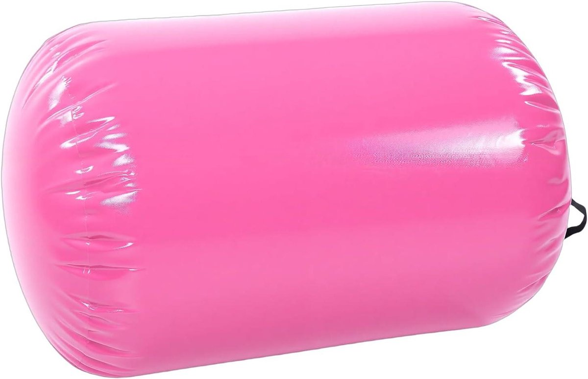 Opblaasbare Gymnastiekrol - Trainingsmat Airtrack - Gymnastiek Oefenen - Duurzame Lekvrije Constructie - 30 x 24 x 18 cm - Roze