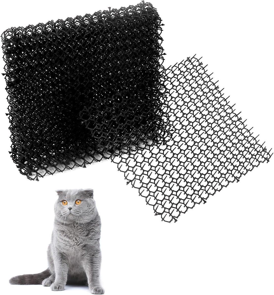 Doornrooster tegen katten - Transparant - 35 x 43 cm - PP Materiaal - Voor Tuinbescherming