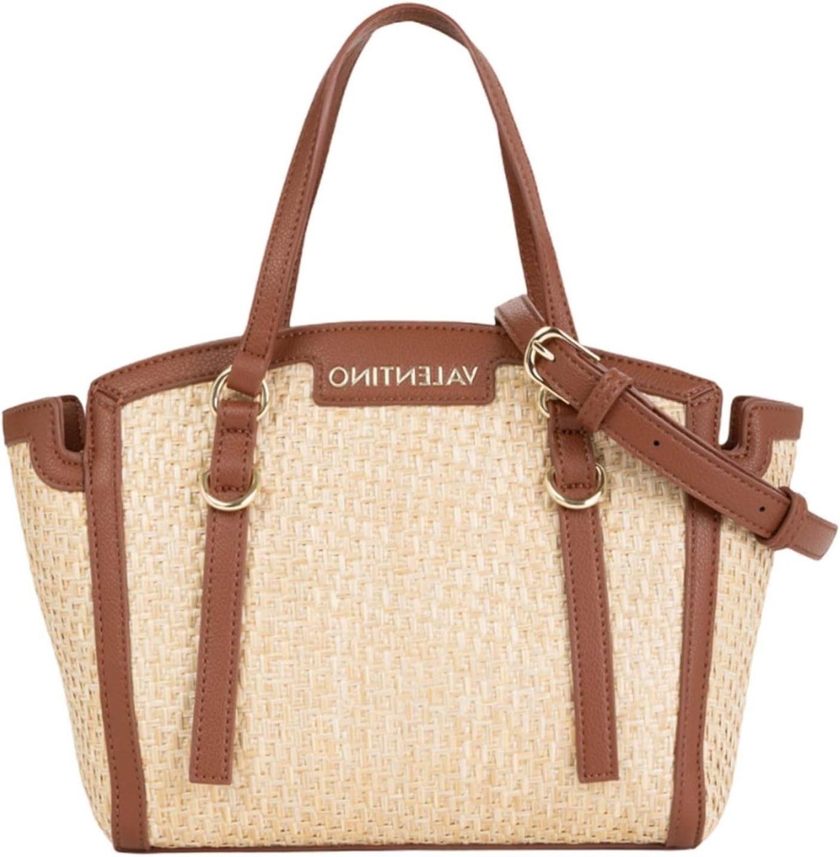 VALENTINO handtas - schoudertas Demetra - Dames tas - Shopping Bag - 10 x 31 x 18 cm - bruin