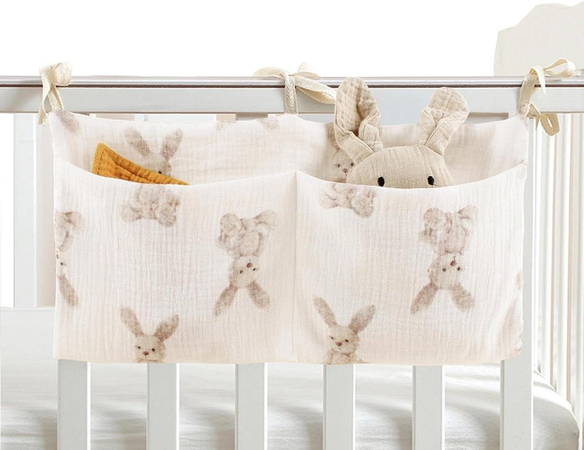 Gewatteerde Luiertas - Luier Organizer - Babykamer Organiseren - Duurzaam Katoenontwerp - 39 x 20 cm - Enkele Attribuut