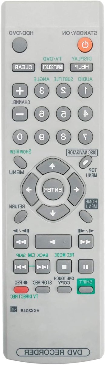 Afstandsbediening - Vervangende afstandsbediening - DVD Recorder Bediening - Geen Installatie Nodig - 10 Meter Bereik - Zwart