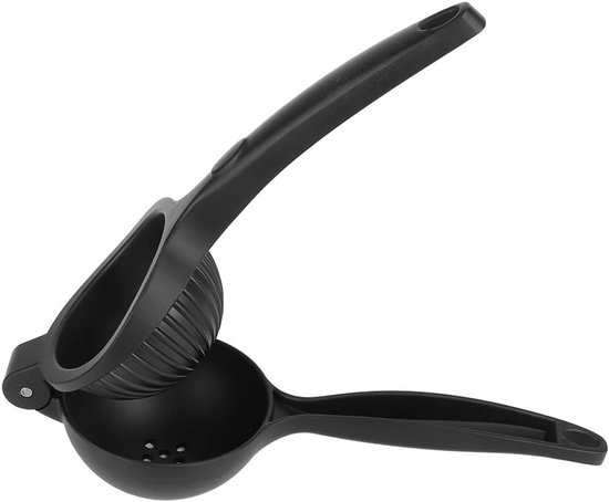 Handmatige Citroenpers - Fruitpers Keuken - Verse Sap Maken - Zware Zinklegering - 24 cm Lengte - Zwart — afbeelding 2