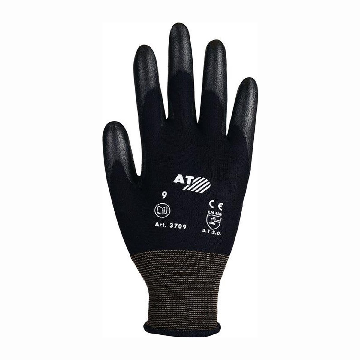 ASATEX Handschoenen zwart Polyamide Gr. 8 - 3709/8