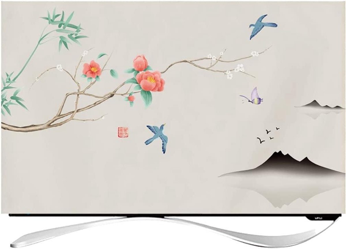 TV Hoes - Televisie Beschermhoes - Stof Vrij Houden - Ademende Stof - 40 inch - Paars