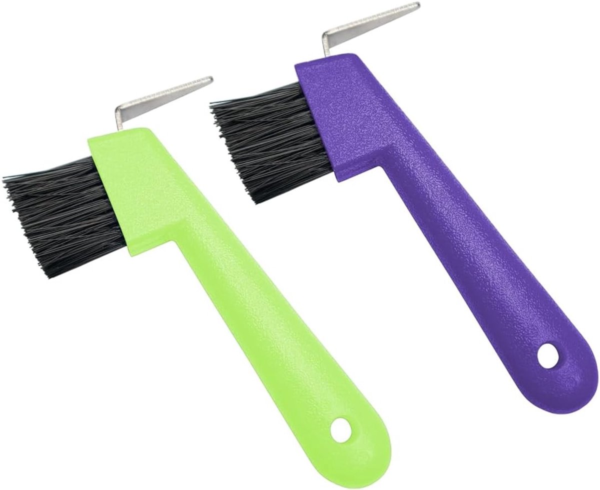 Ergonomische Hoof Scraper voor Paarden, Geiten en Ezel met Borstel - Set van 2, Duurzaam en Handzaam, Ideaal voor Dierenverzorging