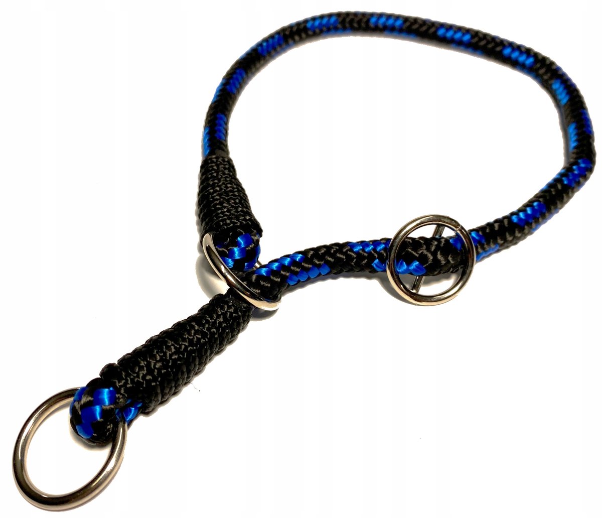 Verstelbare Hondenlijn 230cm, 6mm dik, Zwart/Blauw