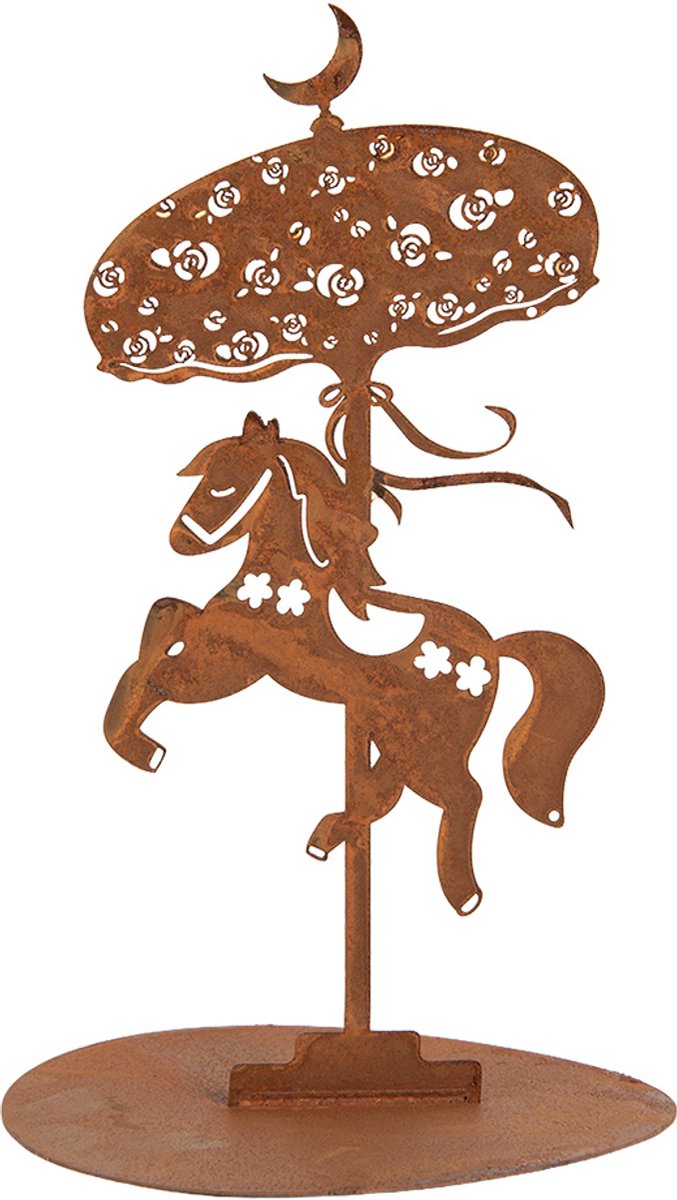 Clayre & Eef Decoratie Paard Bruin Metaal