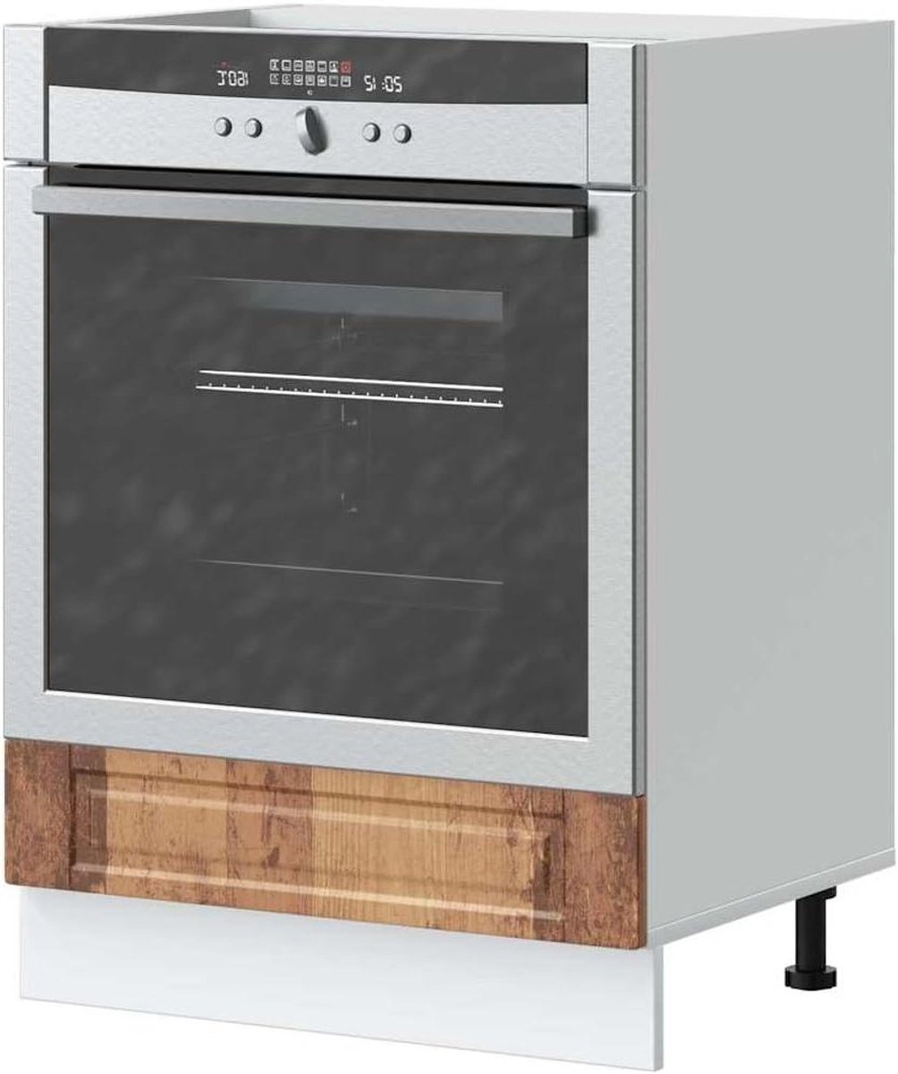 Ovenonderkast - Keukenkast - Keukenopslag - Verstelbare poten - 60 x 46 x 815 cm - Oud hout