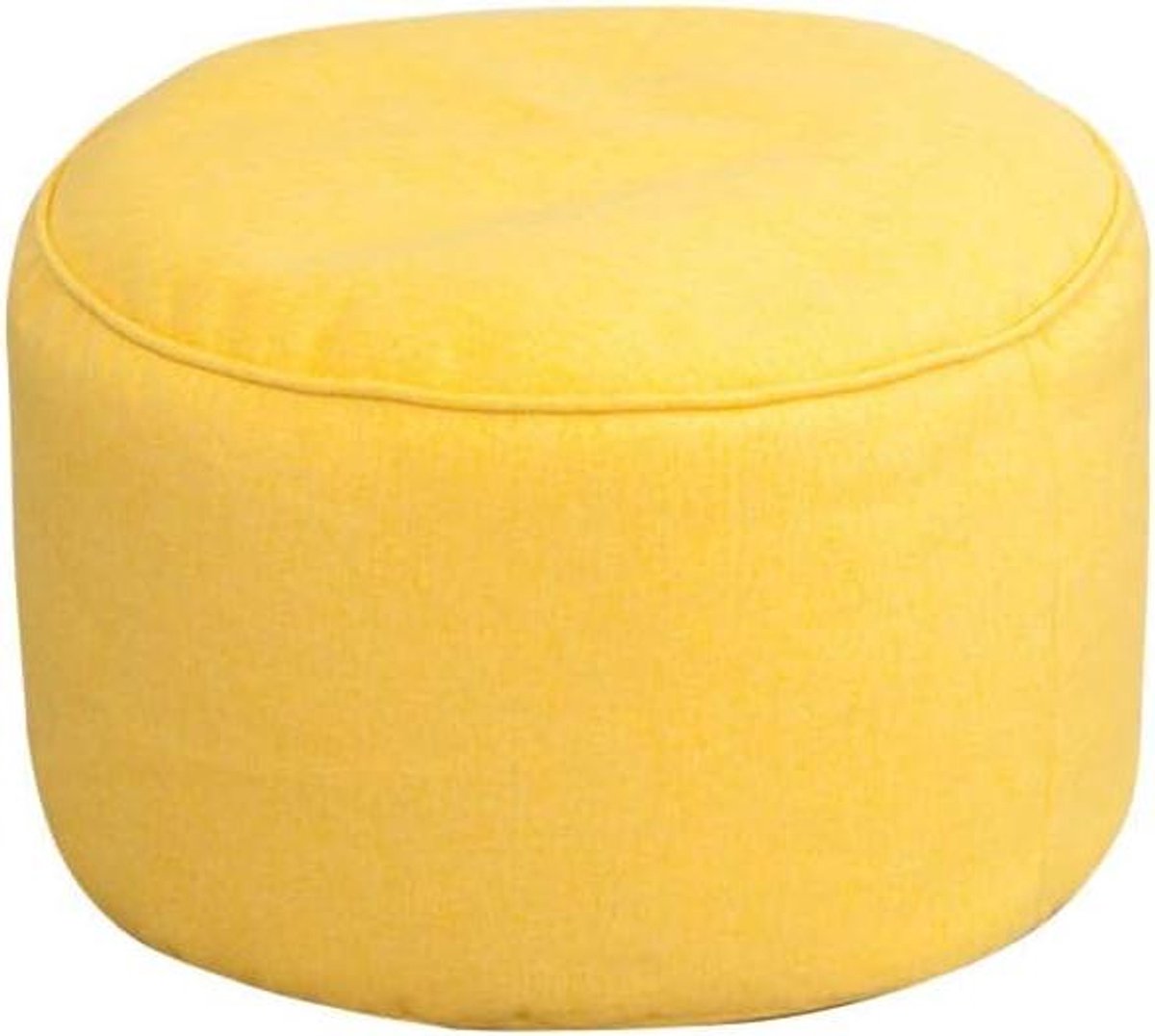 Ronde Voetensteun - Poef Kruk - Ontspannen Zitten - Verborgen Ritssluiting - 45 cm x 5 cm - Geel