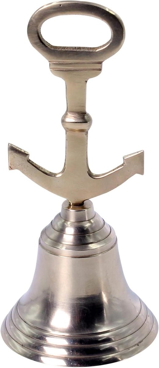 Messing Bel met Anker - Gouden Bel Hotel Bel - Oproep Geluid Maken - Massief Messing Constructie