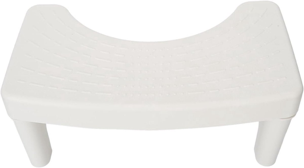 Toiletkruk - Opstapje Krukje - Darmgezondheid Bevorderen - Verdikt Stabiel Plastic - 42x24x7 cm - Wit