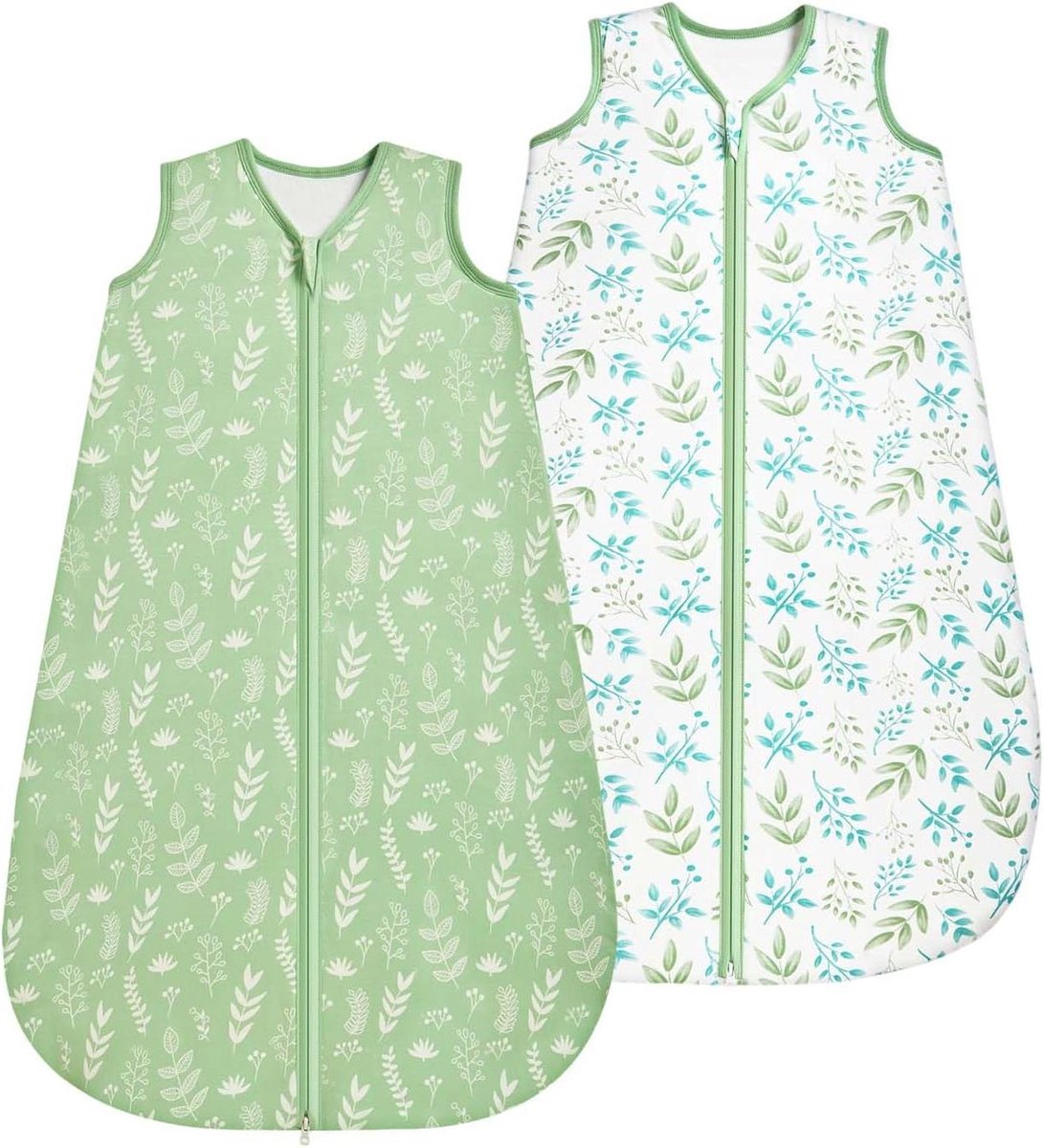Babyslaapzak 2-pack - Slapzak baby Baby trappelzak - Baby comfortabel slapen - Gemaakt van bamboe - Maat S (0-6 mnd)