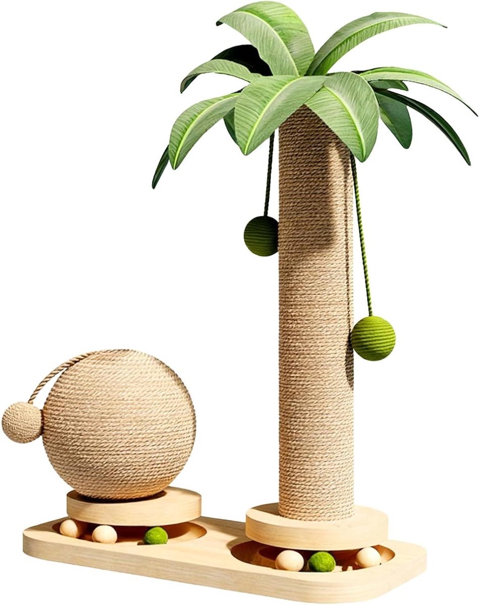 Kattenboom Toren - Krabpaal Huis - Katten Spelen - Natuurlijk Sisal Touw - 38x45cm - Niet gespecificeerd