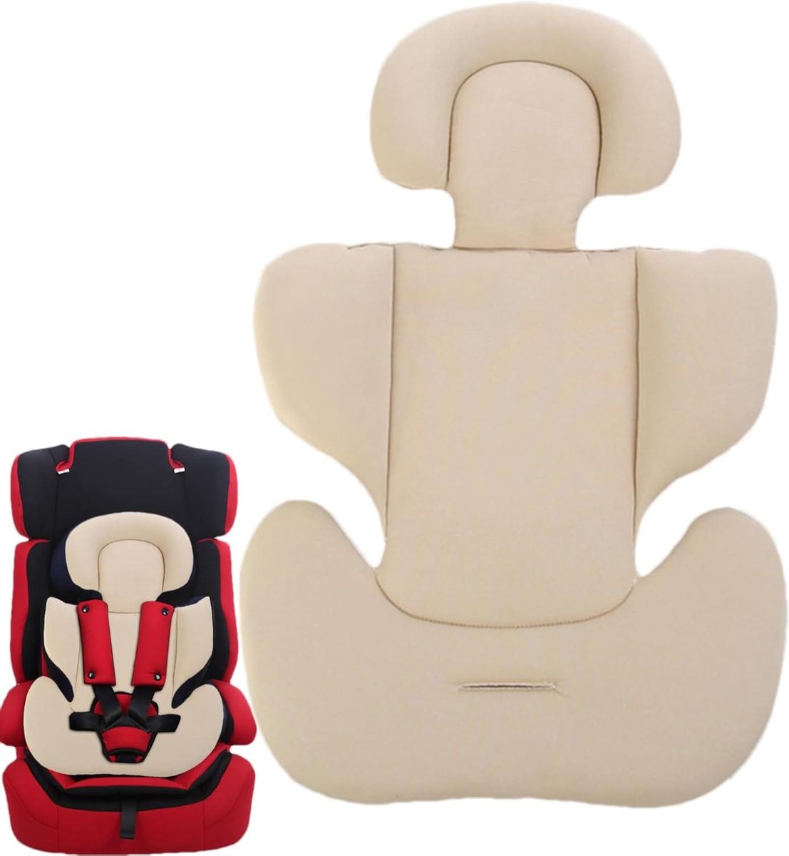 Baby Autostoel Inzetstuk - Baby Hoofdsteun Kussen - Comfortabele Reis - Omkeerbaar Ontwerp - 45 x 65 x 29 cm