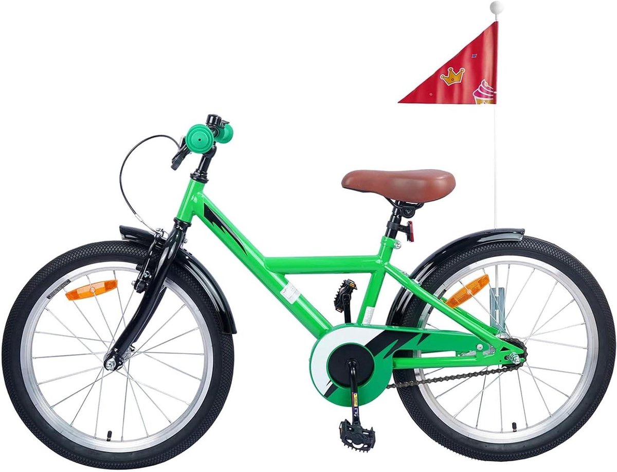 Kinderfiets sfiets sfiets Fietstraining Buiten Verstelbaar Zadel Stuur 18 inch Groen