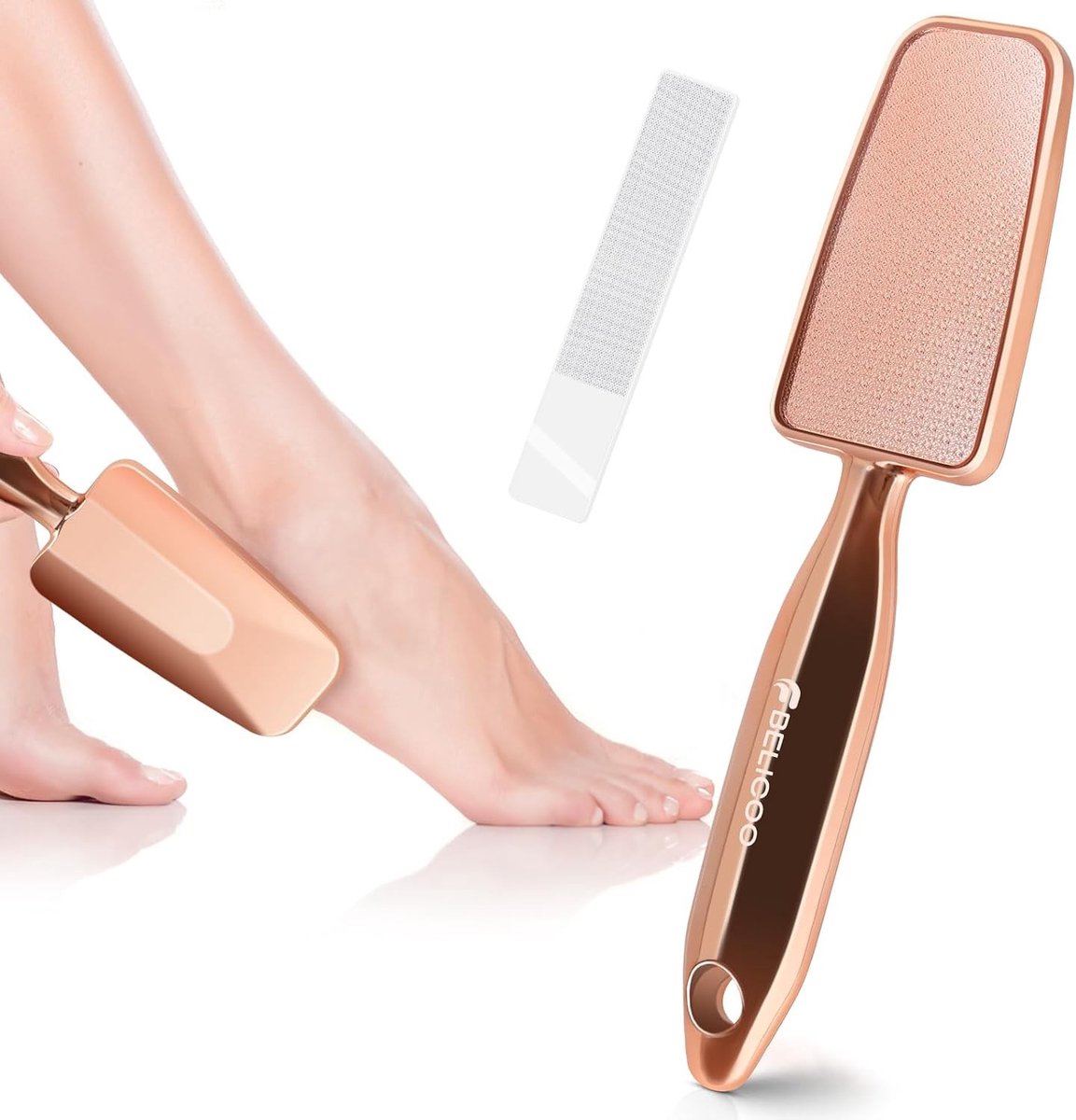 Voetvijl en eeltverwijderaar, dubbele voetverzorgingstool voor het verwijderen van dode huid, geschikt voor natte en droge voeten, ideaal voor pedicure en voetverzorging