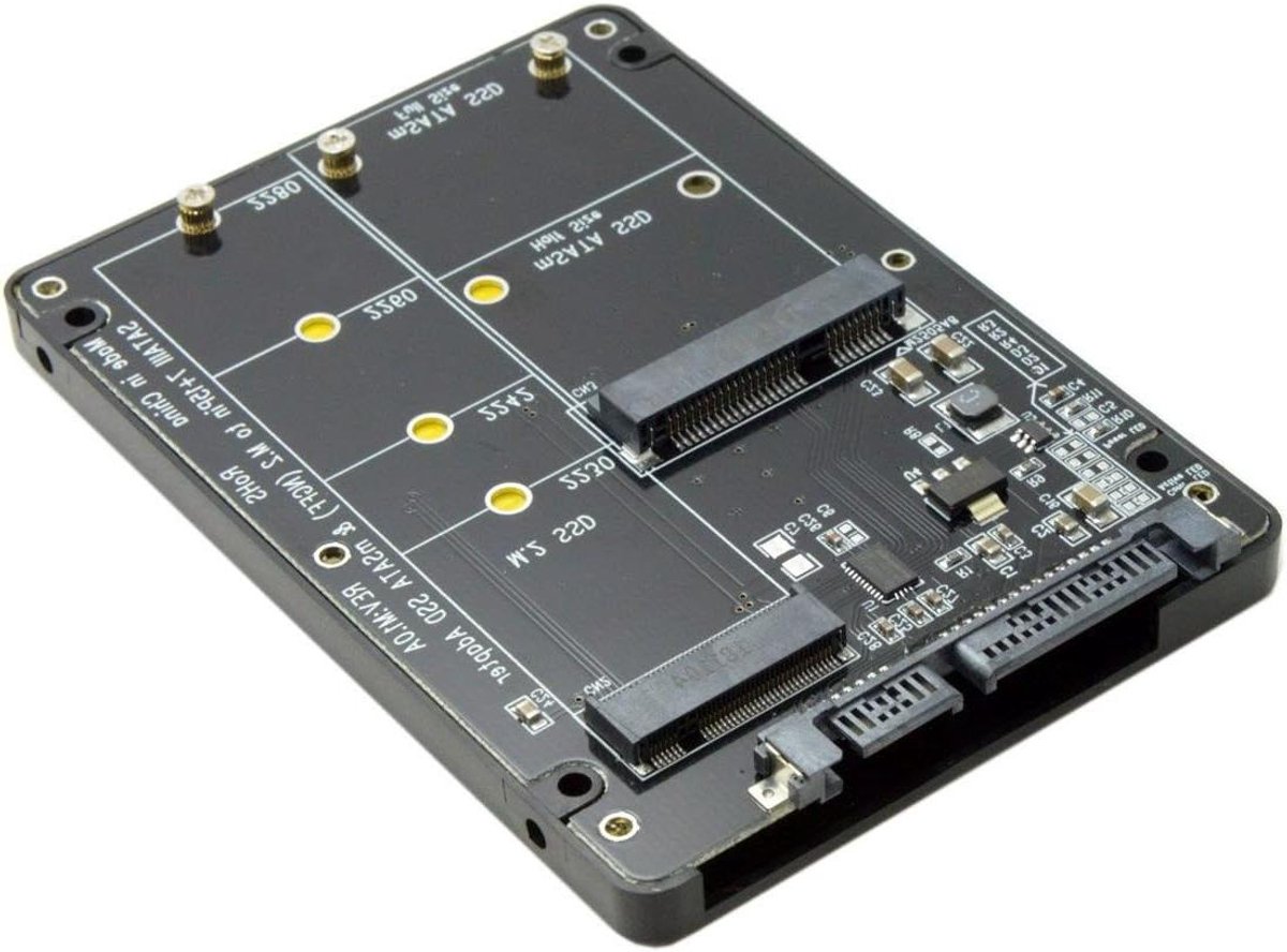 SSD Adapter Converter - Behuizing Houder - Opslag Uitbreiding - 2-in-1 Combo - SATA 3.0 - Metaal