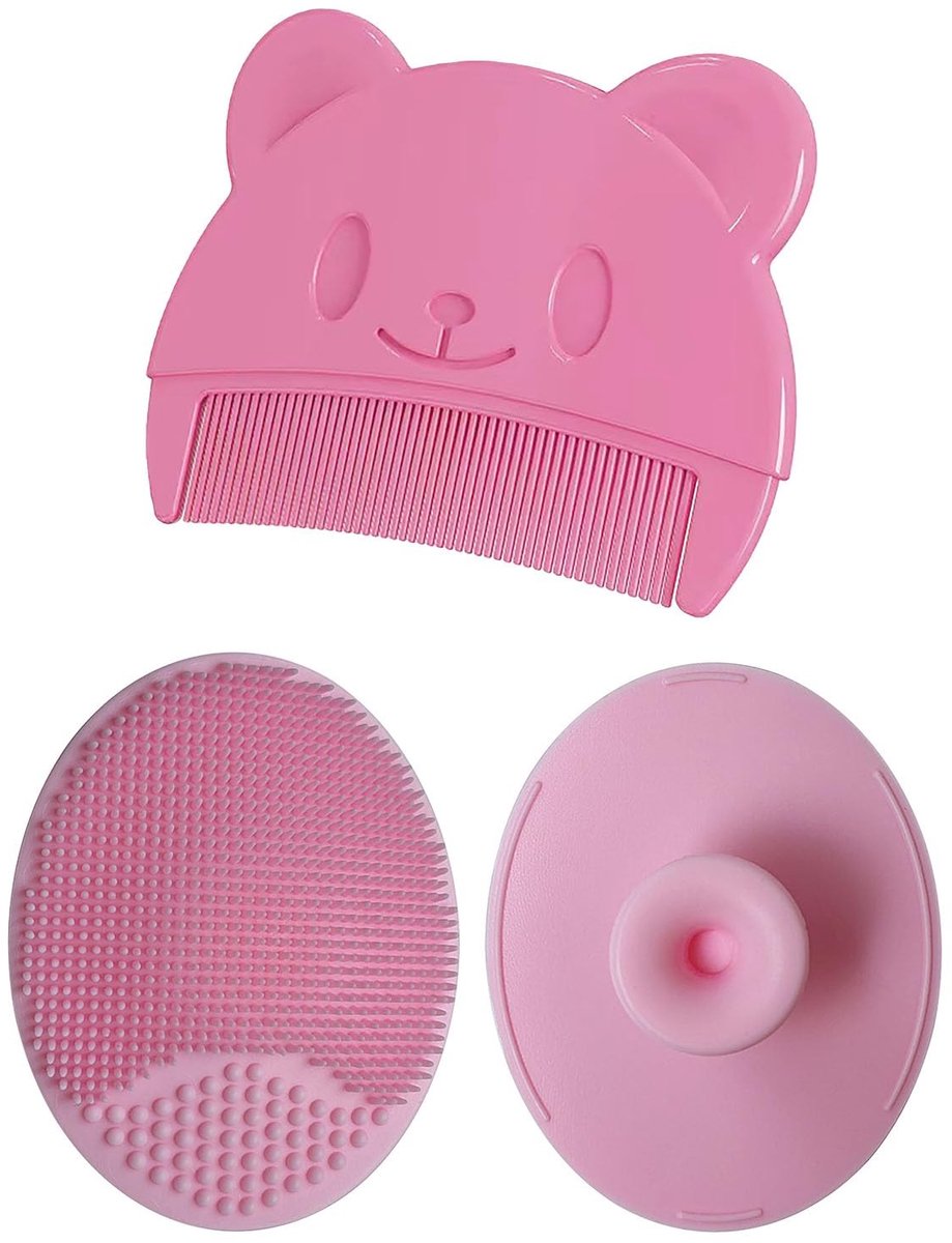 Omgoods - Baby Haarborstel en Massageborstel Set van 3